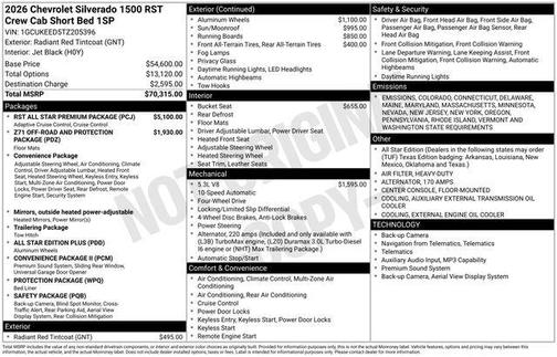 2026 Chevrolet Silverado 1500 RST