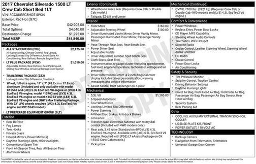 2017 Chevrolet Silverado 1500 1LT