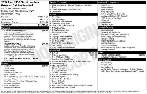 Bright White Clearcoat 2021 RAM 1500 Classic Warlock Quad Cab 4x4 6'4' Box