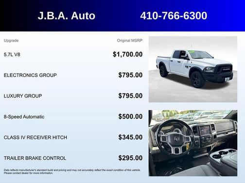 Bright White Clearcoat 2021 RAM 1500 Classic Warlock Quad Cab 4x4 6'4' Box