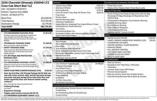 2026 Chevrolet Silverado 2500 LTZ