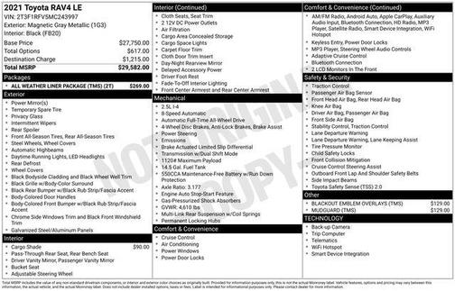 Magnetic Gray Metallic 2021 Toyota RAV4 LE