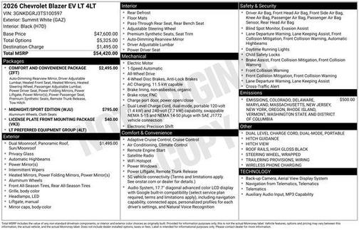 2026 Chevrolet Blazer EV AWD LT