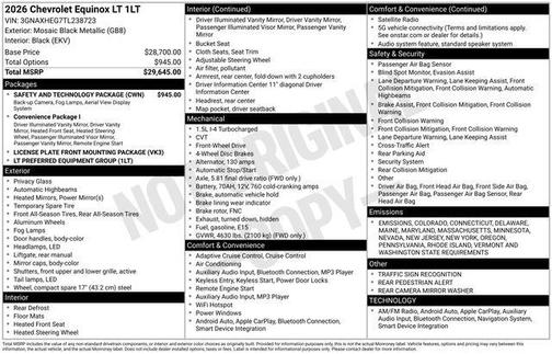 2026 Chevrolet Equinox 1LT