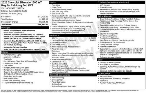 2026 Chevrolet Silverado 1500 WT
