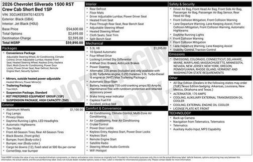 2026 Chevrolet Silverado 1500 RST
