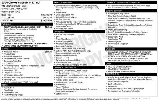 2026 Chevrolet Equinox 1LT
