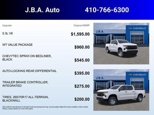 Summit White 2026 Chevrolet Silverado 1500 WT