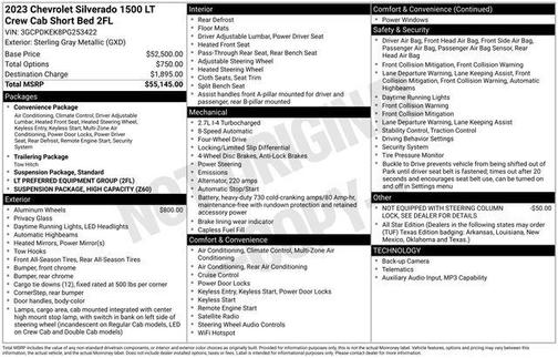 Sterling Gray Metallic 2023 Chevrolet Silverado 1500 LT