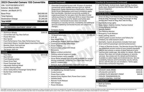 2023 Chevrolet Camaro 1SS