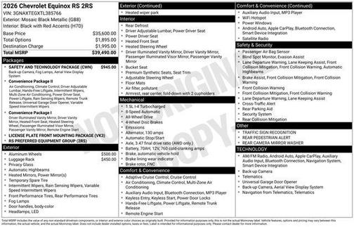 2026 Chevrolet Equinox AWD RS