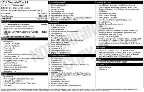 2024 Chevrolet Trax LS