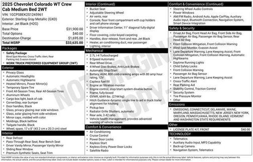 2025 Chevrolet Colorado WT