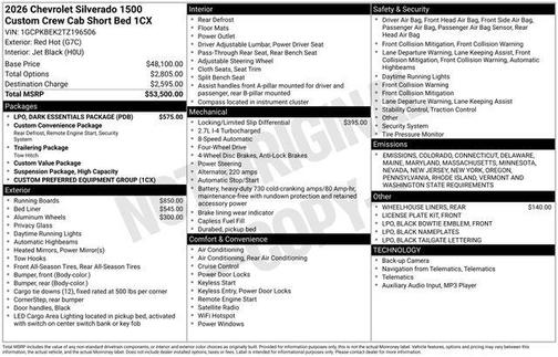 2026 Chevrolet Silverado 1500 Custom