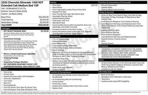 2026 Chevrolet Silverado 1500 RST