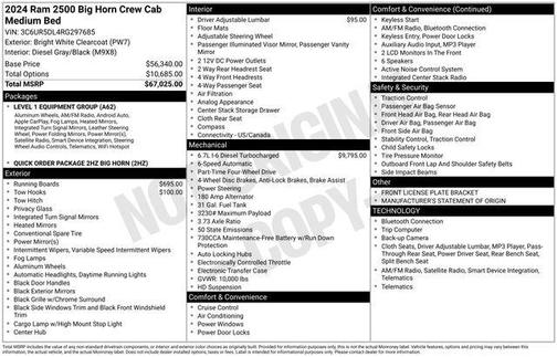 2024 RAM 2500 Big Horn Crew Cab 4x4 6'4' Box