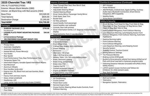 2025 Chevrolet Trax FWD 1RS