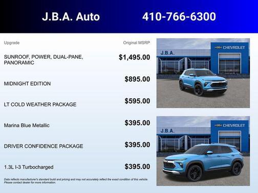Marina Blue Metallic 2026 Chevrolet Trailblazer LT