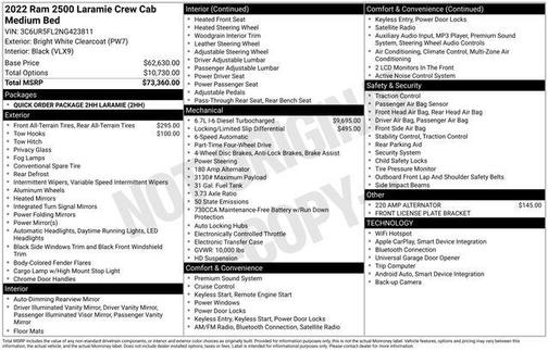 2022 RAM 2500 Laramie Crew Cab 4x4 6'4' Box