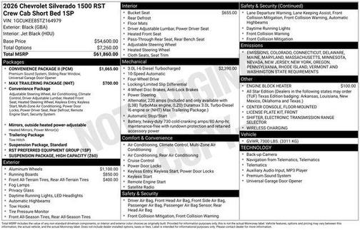 2026 Chevrolet Silverado 1500 RST