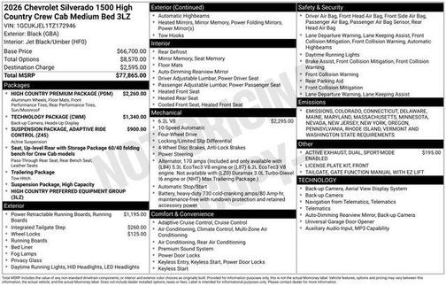 2026 Chevrolet Silverado 1500 High Country