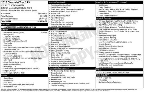 2025 Chevrolet Trax FWD 2RS