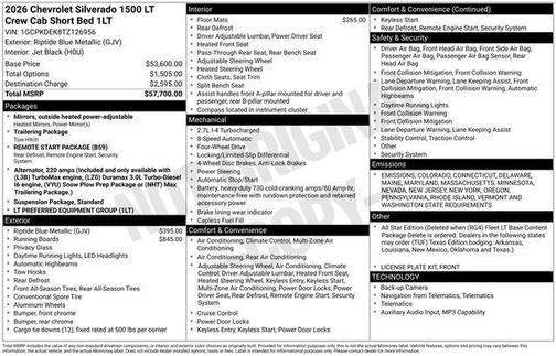2026 Chevrolet Silverado 1500 LT