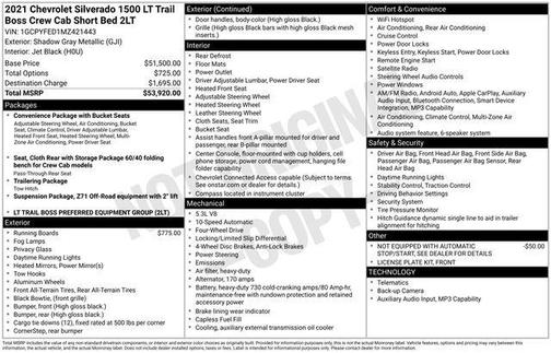 2021 Chevrolet Silverado 1500 LT Trail Boss