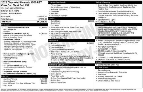 2026 Chevrolet Silverado 1500 RST