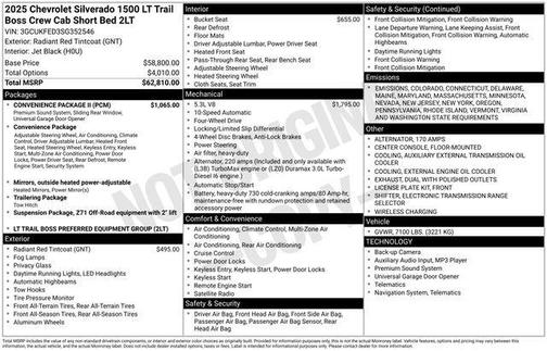 2025 Chevrolet Silverado 1500 LT Trail Boss