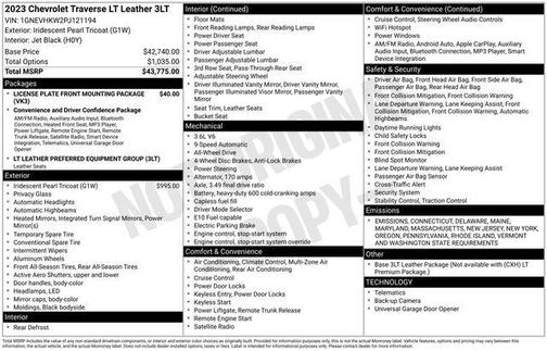 2023 Chevrolet Traverse LT Leather