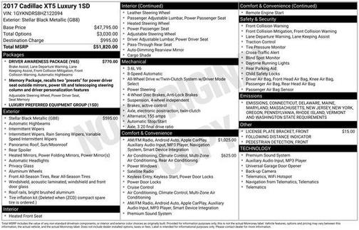 2017 Cadillac XT5 Luxury