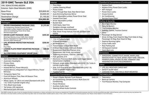 2019 GMC Terrain SLE