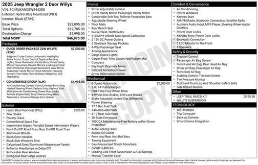 2025 Jeep Wrangler Willys
