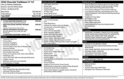 2026 Chevrolet Trailblazer LT