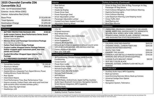 2025 Chevrolet Corvette Z06