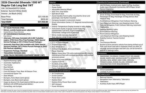 2026 Chevrolet Silverado 1500 WT