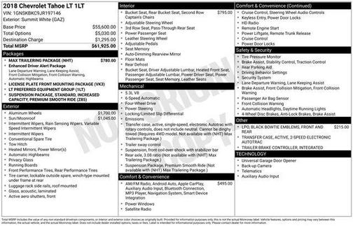 2018 Chevrolet Tahoe LT