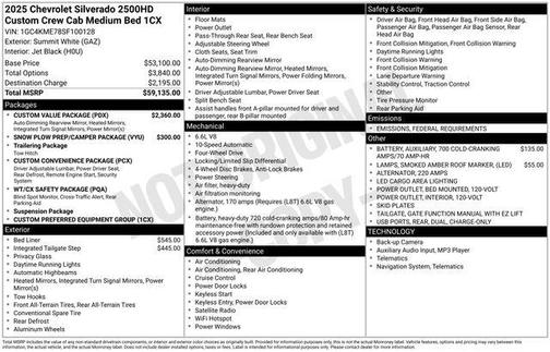 2025 Chevrolet Silverado 2500 Custom
