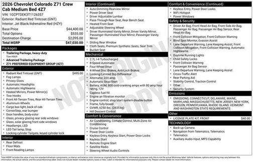 2026 Chevrolet Colorado Z71