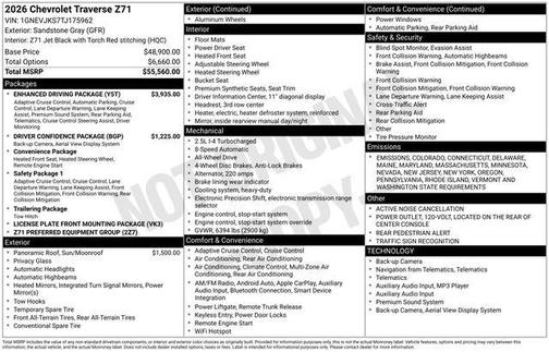 2026 Chevrolet Traverse AWD Z71
