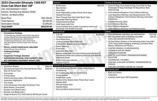 Sterling Gray Metallic 2023 Chevrolet Silverado 1500 RST