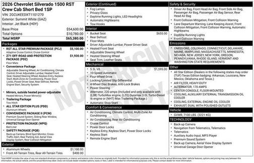 2026 Chevrolet Silverado 1500 RST
