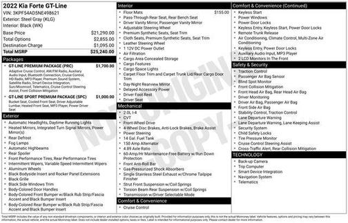 2022 Kia Forte GT-Line