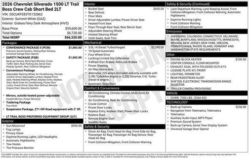 2026 Chevrolet Silverado 1500 LT Trail Boss