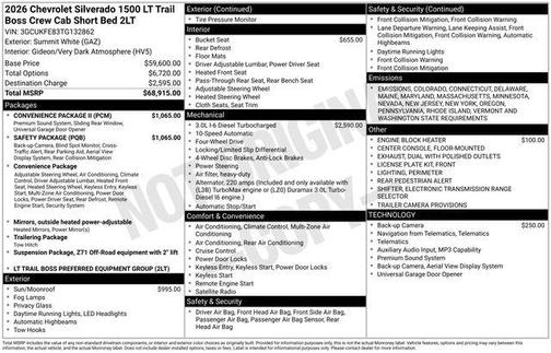 2026 Chevrolet Silverado 1500 LT Trail Boss