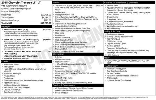 2015 Chevrolet Traverse 1LT