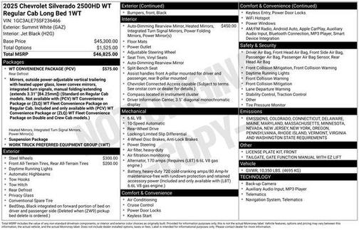 2025 Chevrolet Silverado 2500 WT