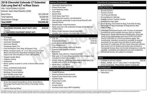 2018 Chevrolet Colorado LT