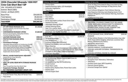 2026 Chevrolet Silverado 1500 RST